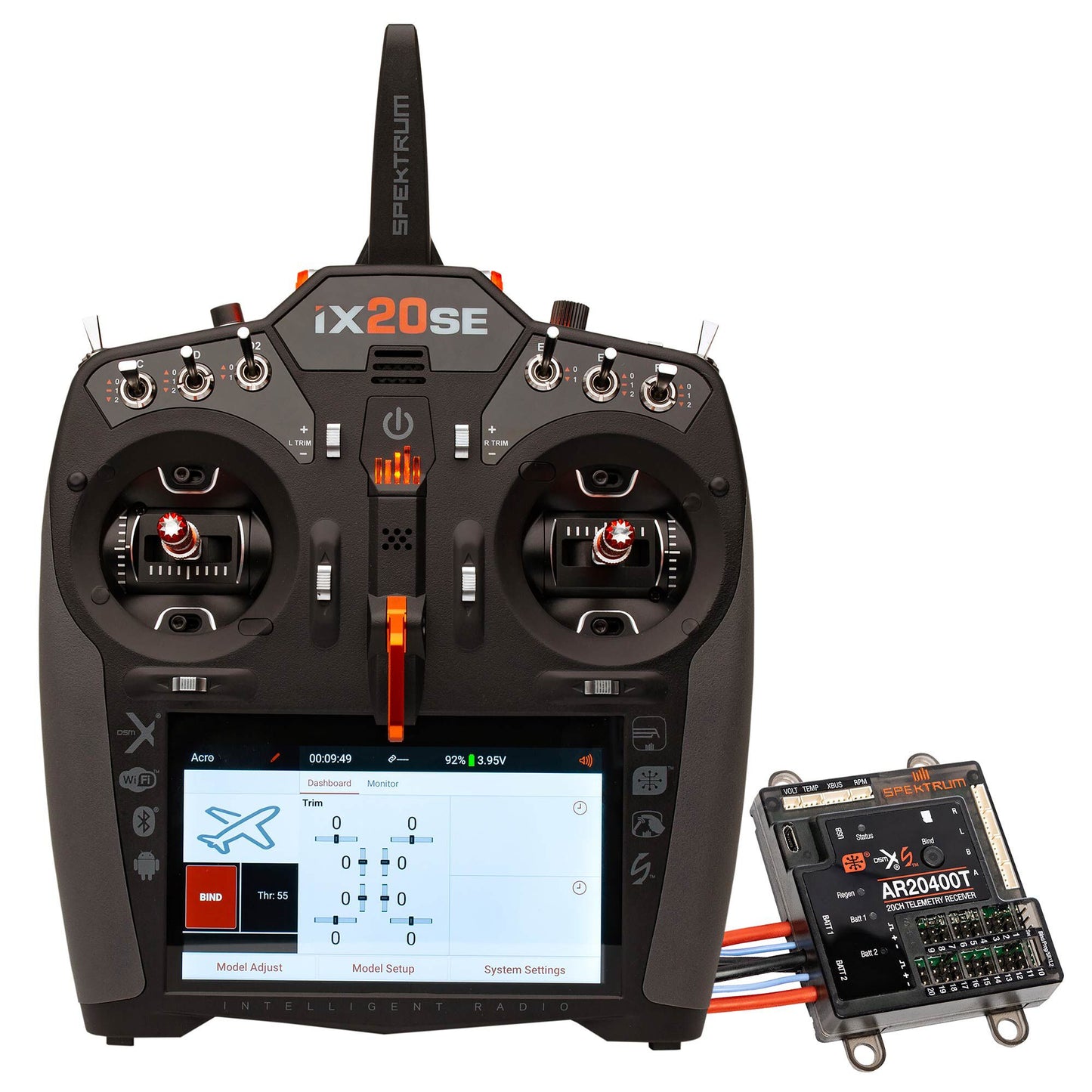 iX20SE 20-Channel DSMX Transmitter Combo with AR20400T PowerSafe Receiver (SPMR20110C)