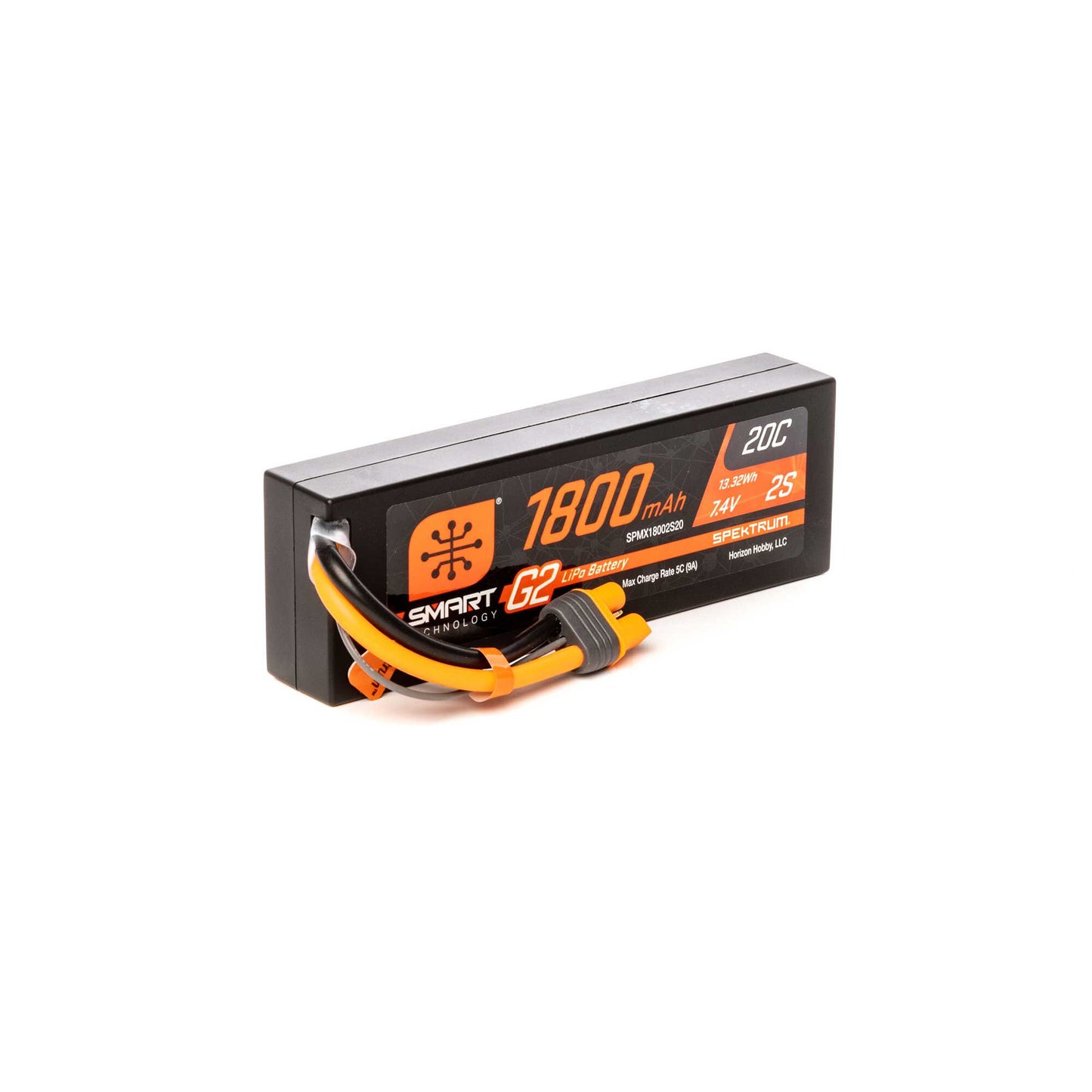 1800mAh 7.4V 20C 2S Smart G2 LiPo Battery Pack with IC3 Plug (SPMX18002S20)