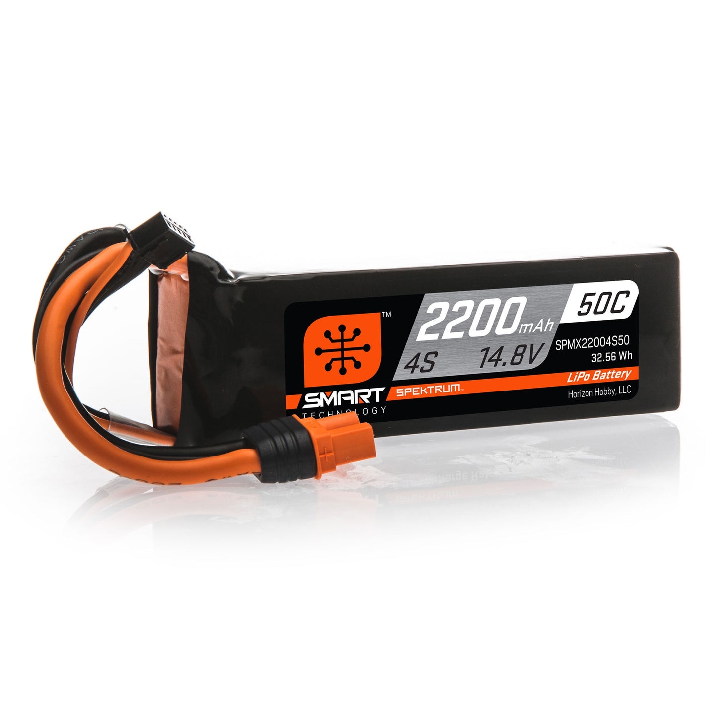 2200mAh 14.8V 50C 4S Smart LiPo Battery Pack with IC3 Plug (SPMX22004S50)