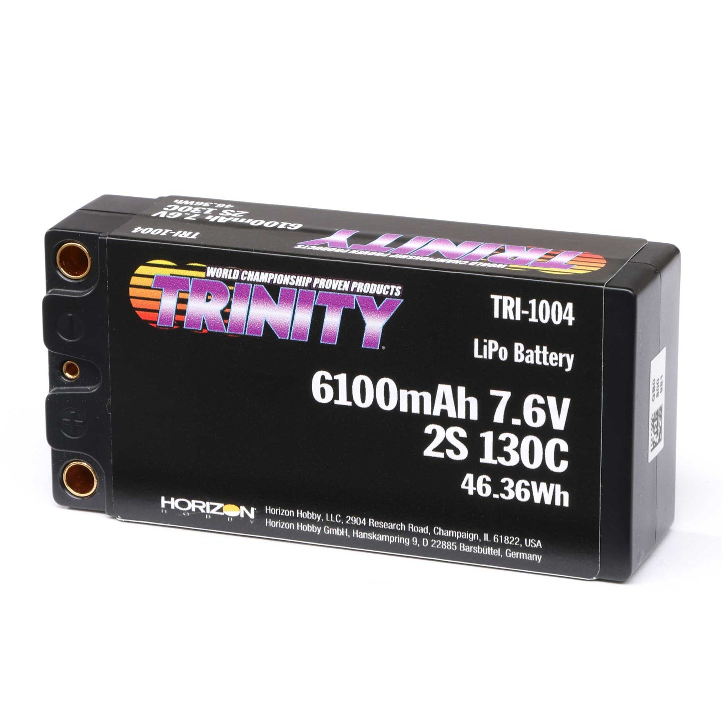 7.6V 6100mAh 2S 130C LiHV Battery with 5mm Bullets (TRI-1004)