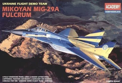 1/48 MiG-29A Fulcrum Ukraine Flight Demo Team Plastic Model Kit (ACYS2128)