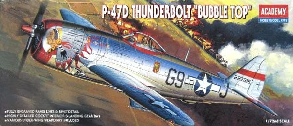 1/72 P-47D Thunderbolt "Bubble Top" Plastic Model Kit (ACYS2174)