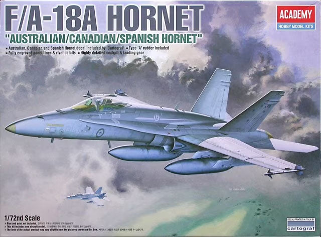1/72 F/A-18A Hornet "Australian/Canadian/Spanish Hornet" Plastic Model Kit (ACYS2419)