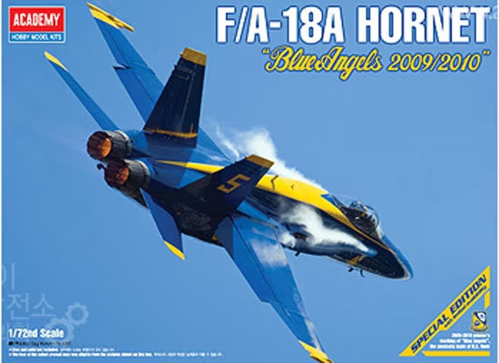 1/72 F/A-18A Hornet "Blue Angels 2009/2010" Special Edition Plastic Model Kit (ACYS2424)