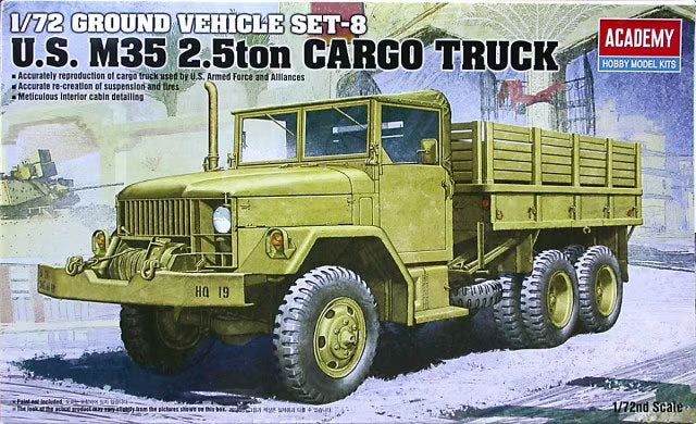 1/72 U.S. M35 2.5ton Cargo Truck Ground Vehicle Set-8 Plastic Model Kit (ACYS3411)