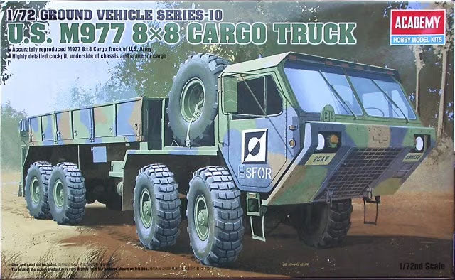 1/72 U.S. M977 8x8 Cargo Truck Ground Vehicle Series-10 Plastic Model Kit (ACYS3414)