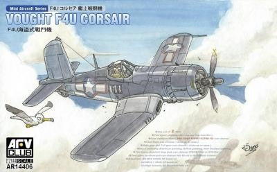 1/144 F4U1/1A/1C/1D Corsair Fighter (2 Kits) Plastic Model Kit (AFV14406)