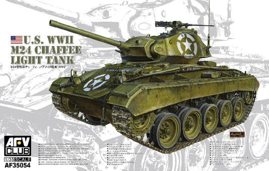 1/35 WWII US M24 Chaffee Light Tank Plastic Model Kit (AFV35054)
