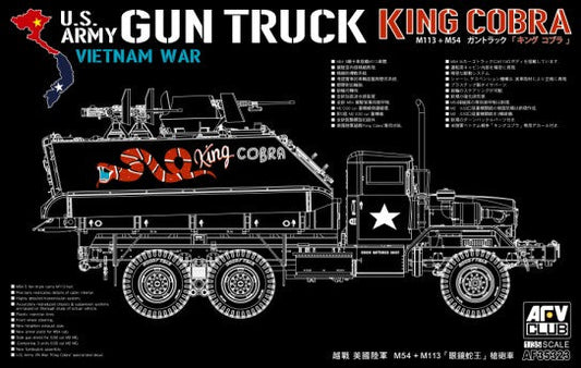 1/35 US Army Truck & King Cobra Tank with M113 & M54 Guns Vietnam War Plastic Model Kit (AFV35323)