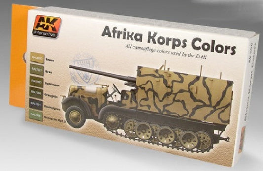 Afrika Korps Camouflage Acrylic Paint Set 17ml Bottles (6) (AKI550)