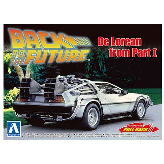 1/43 Back To The Future Part 1 Pullback DeLorean Plastic Model Kit (AOS05475)