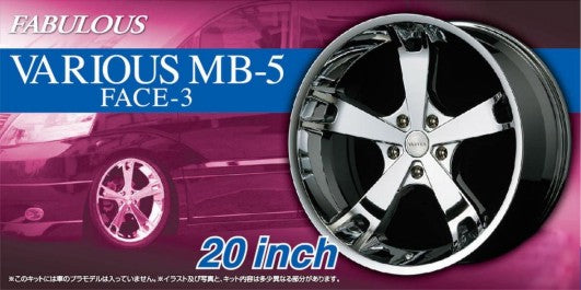 1/24 Fabulous Various MB5 Face3 20" Tire & Wheel Set (4) (AOS54253)