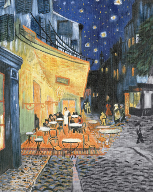 Terrace At Night Paint Your Own Masterpiece Kit 11"X14" Paint By Number (APOM9)