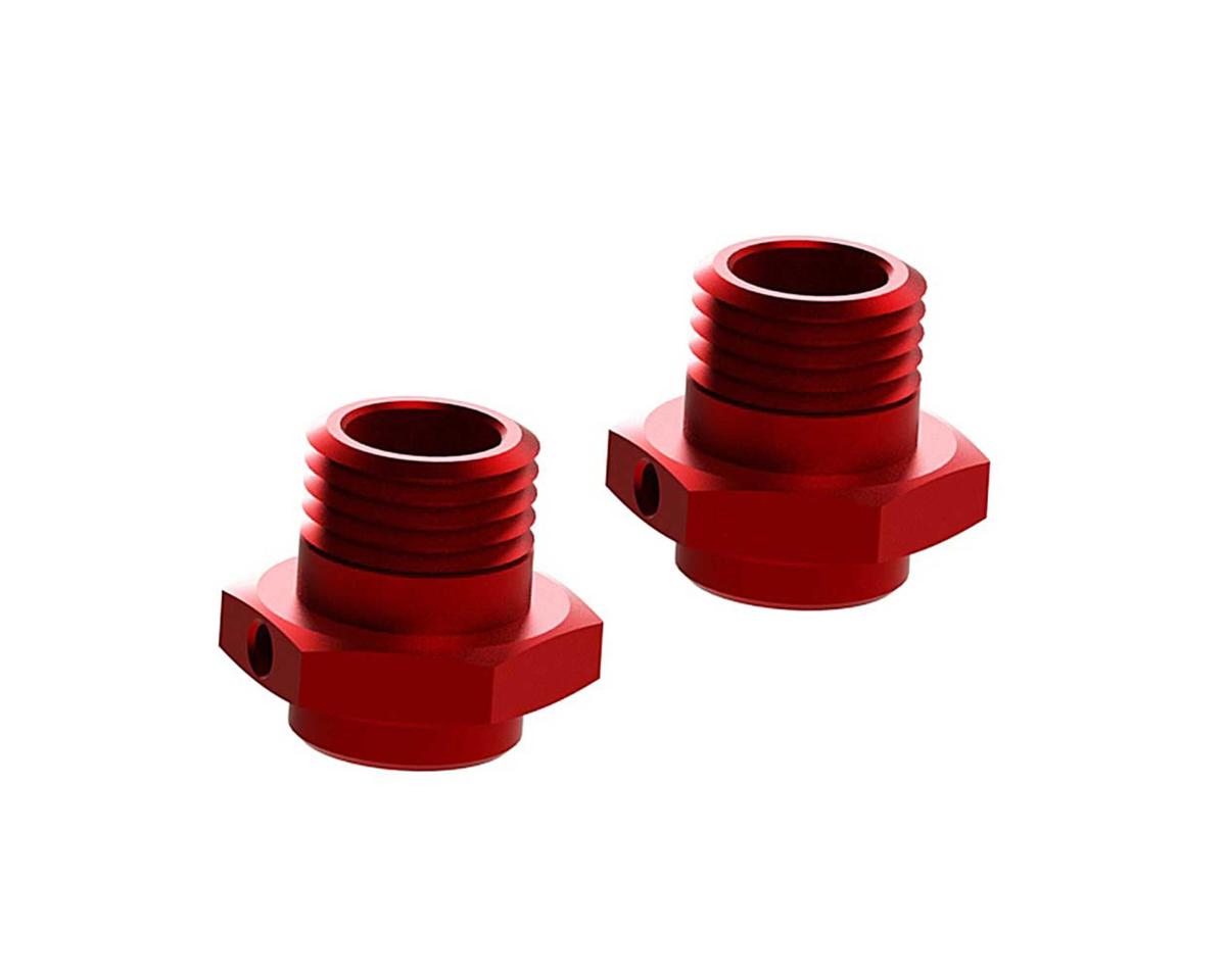 AR310484 Wheel Hex Alumn 17mm/16.5mm Red (2) (ARAC9416)