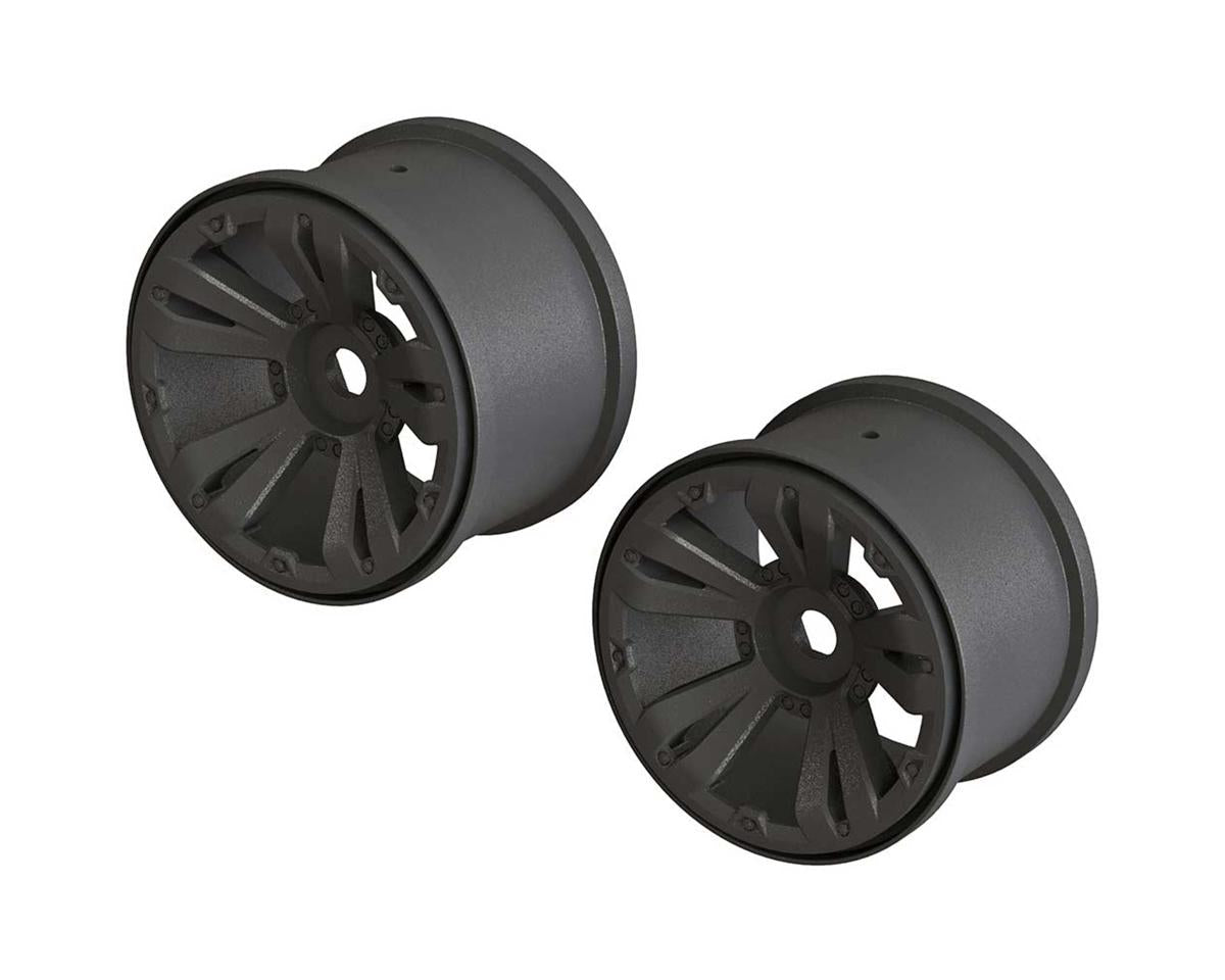 AR510111 MT 3.8 Wheel 17mm Hex Black (2) (ARAC9465)