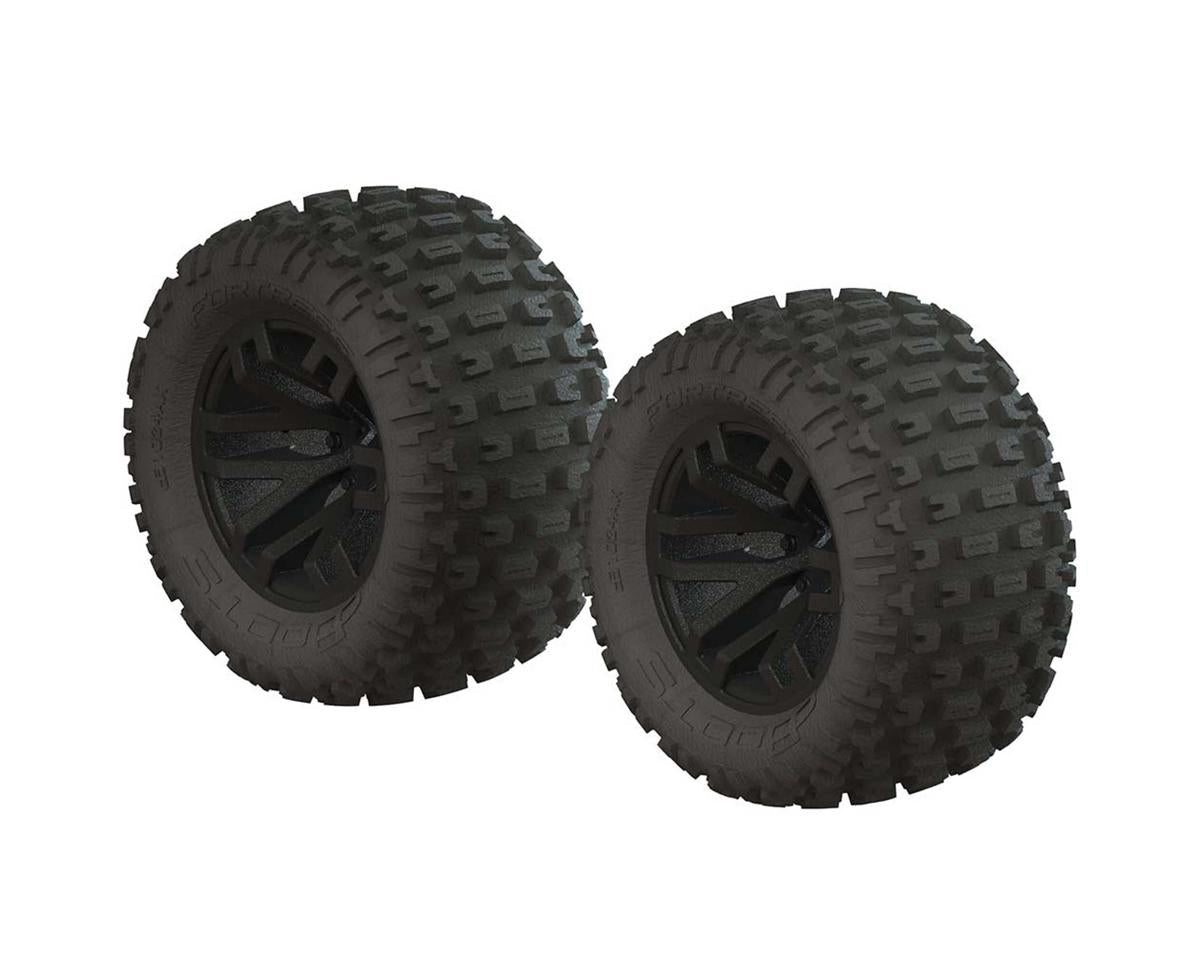 AR550044 dBoots Fortress MT Tire Set Glued Blk (2) (ARAC9632)