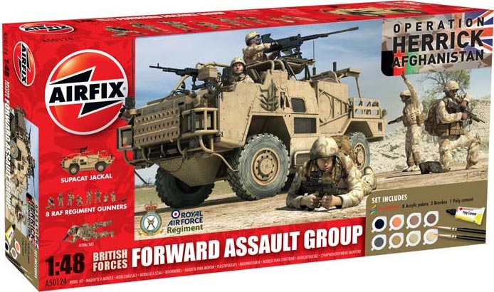1/48 British Forces Forward Assault Group Gift "Operation Herrick Afghanistan" Plastic Model Kit (ARXS5124)