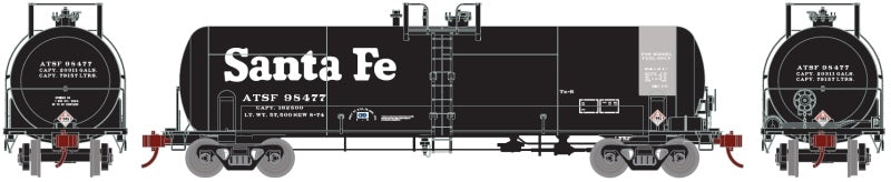 N 20,900-Gallon General Service Tank Car,Atchison Topeka Santa Fe (ATSF) #98477 (ATH12200)
