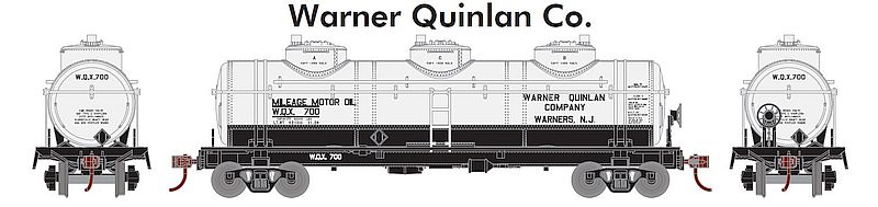 HO 3 Dome Tank Car, Warner Quinlan Co. #703 (ATH74481)