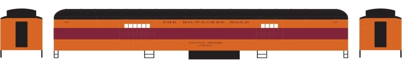 HO Heavyweight Baggage Car, Milwaukee Road (MILW) #1036 (ATH79456)