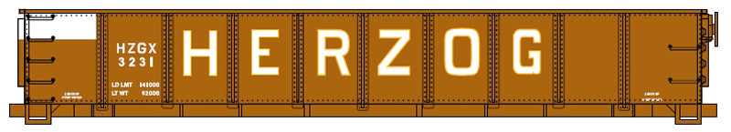 HO 40' Gondola, Herzog (HZGX) # 3240 (ATH86075)