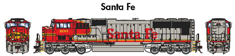 HO SD70M DCC Ready, Santa Fe (ATSF) #200 (ATHG69211)