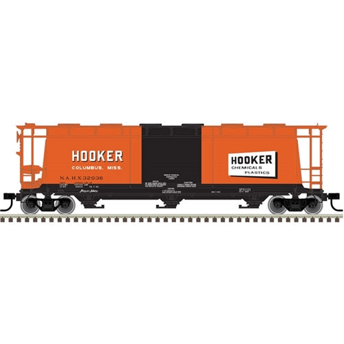 HO ACF 3-Bay Cylindrical Hopper Hooker Chemical 31957 (ATL20005777)