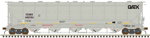 N Trinity 5660 Pd Covered Hopper Tcmx 450173 Gray Gatx Logo Yellow Conspicuity Marks (ATL50004343)
