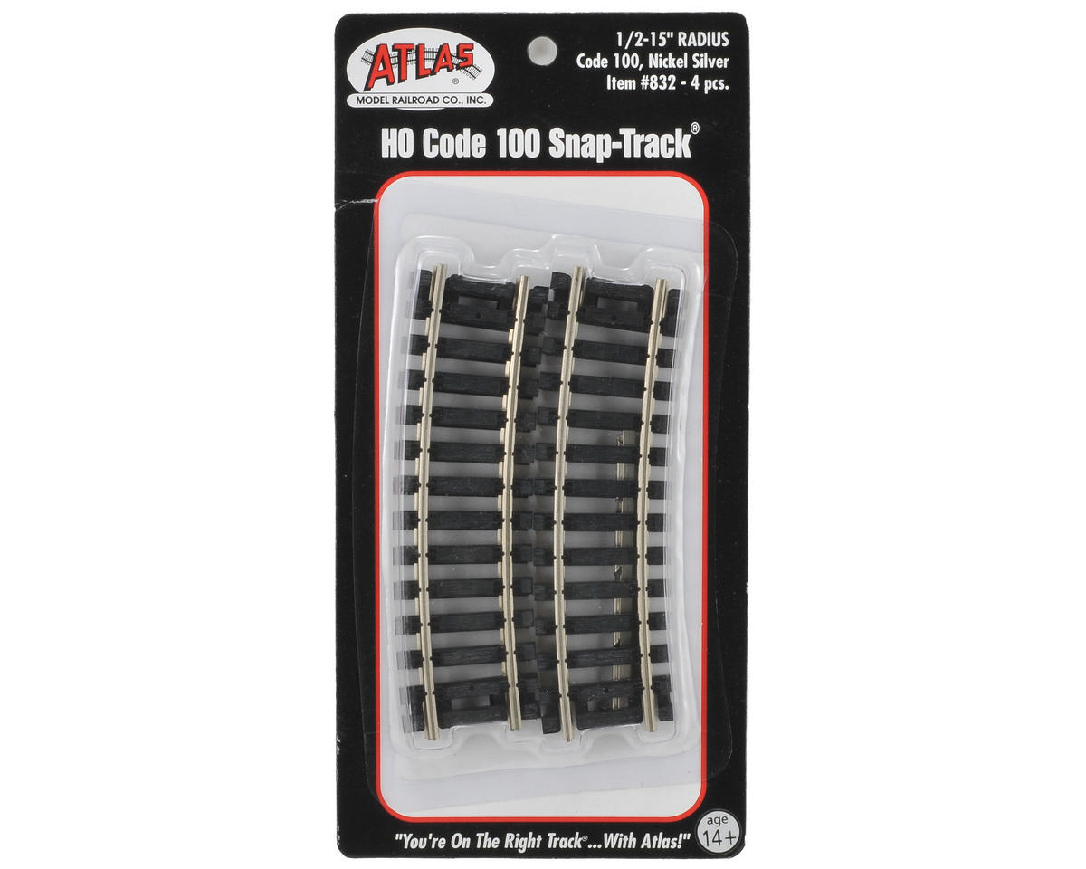 HO Code 100 1/2 15" Radius N/S (4) (ATL832)
