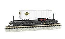 N 52'6" Flatcar with 35' Trailer RTR Silver Series Reading #9814 (BAC16754)