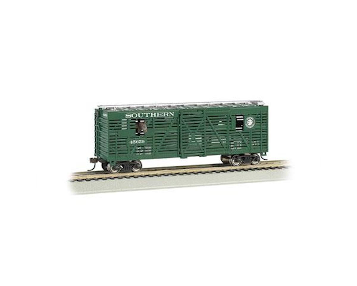 HO 40' Animated Stock Car with Horses Southern Railway #45659 Green (BAC19702)