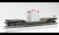 HO 52' Depressed Center Flat Car With Transformer Load (BACU3451)
