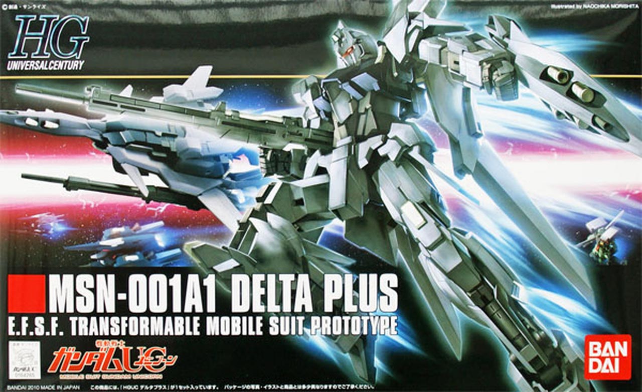 1/144 High Grade Universal Century MSN-001A1 Delta Plus from "Gundam Unicorn" Snap-Together Plastic Model Kit (BAN2101613)