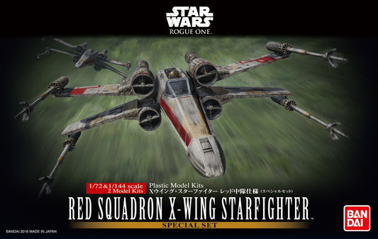 1/72 Star Wars Rogue One Red Squadron X-Wing Starfighter Snap-Together Plastic Model Kit (BAN210522)