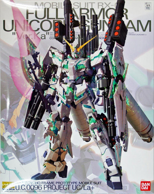 1/100 Master Grade RX-0 Full Armor Unicorn Gundam (Ver.Ka) from "Gundam UC" Snap-Together Plastic Model Kit (BAN2133286)