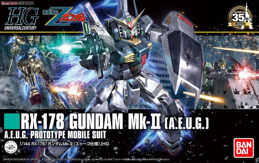 1/144 High Grade Universal Century RX-178 Gundam Mk-II (AEUG) from "Z Gundam" Snap-Together Plastic Model Kit (BAN2310611)