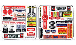 HO Storefront and Advertising Signs - Main Street Storefront III (BLR158)