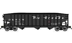 N Denver & Rio Grande Western RTR 70-Ton 3-Bay 14-Panel Hopper w/Load (BLU14521)