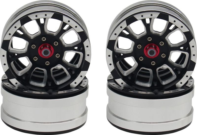 Aluminum Billet 1.9 Beadlock Wheels with 12mm Hex, C-Style (4) (BLW19SLC01)