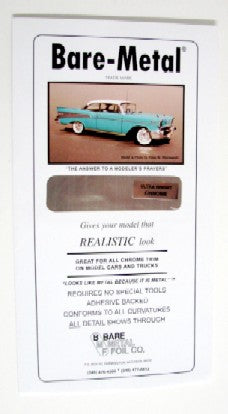 6"x11" Thin Sheet Ultra Bright Chrome Bare-Metal Foil (BMF7)