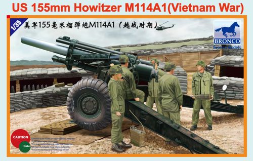 1/35 American 155mm Howitzer M114A1 Vietnam War Era Plastic Model (BNC35102)