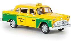 HO Assembled 1950s-1982 Checker Taxi Cab San Francisco Yellow / Green (BRK58925)