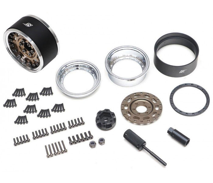 ProBuild 1.9" MAG-10 Adjustable Offset Aluminum Platinum/Bronze Beadlock Wheels (2) (BRPB057PLBZ)