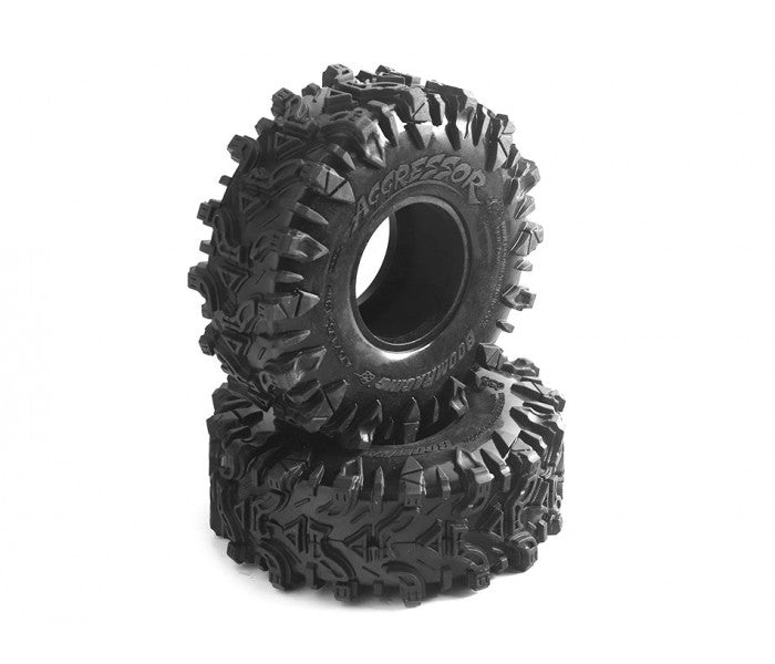 Aggressor 1.9" Rock Crawling Tire 4.75"x1.75" GEKKO Red with 2-Stage Soft Open / Hard Closed Foam Insert (2) (BRTR19009RD)