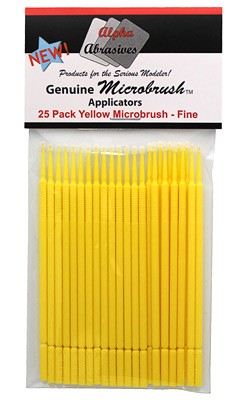 MicroBrush, Yellow Fine Applicator (25) (BRU1301)