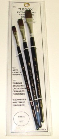 LENOX 1/4, 3/8, 1/2 Camel Hair Brushes (3) (BRU6009)