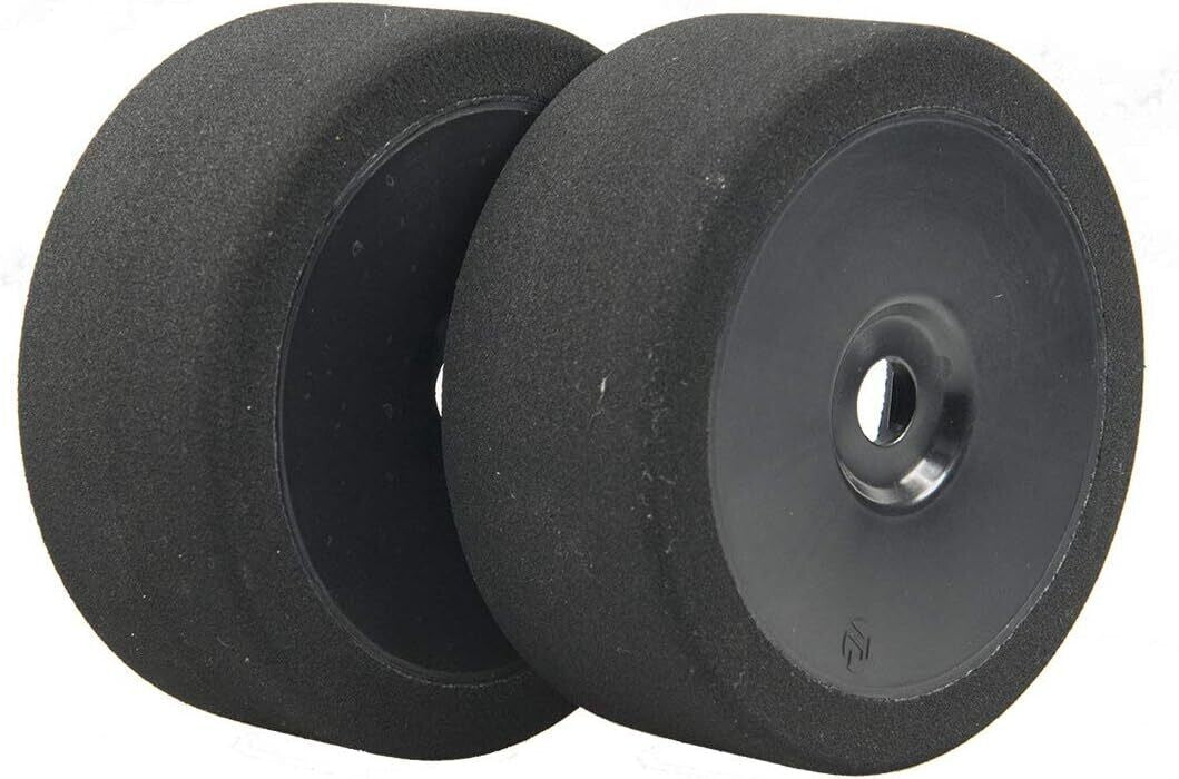 1/8 Buggy Foam Tires, XX Pink, Black Wheels (2) (BXRC8018B)