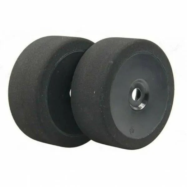 1/8 Buggy Foam Tires, Red, Black Wheels (2) (BXRC8027B)