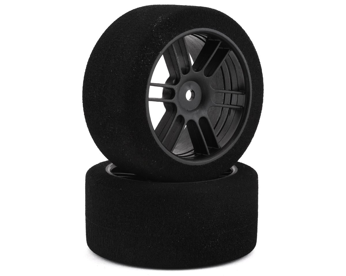 Rear 30mm Nitro Touring Foam Tire, Black Wheel, 30 (2) (BXRF3030B)