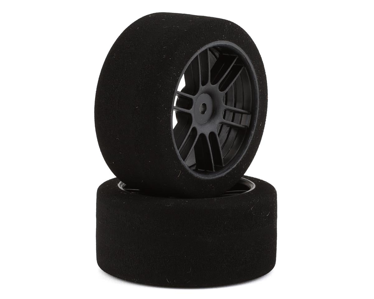 Rear 30mm Nitro Touring Foam Tire, Black Wheel, 38 (2) (BXRF3038B)